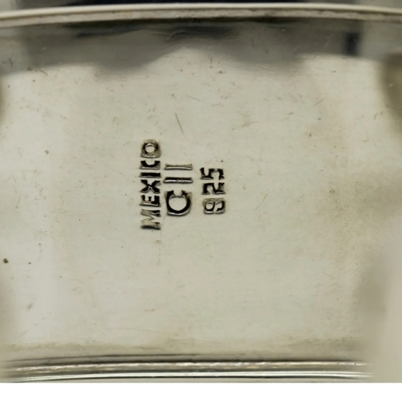 .925 sterling silver taxco signed  "cii" carnelian cuff bought in 🇲🇽 mexico - Picture 5 of 5